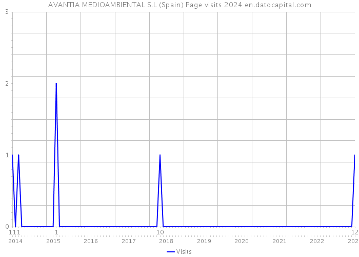 AVANTIA MEDIOAMBIENTAL S.L (Spain) Page visits 2024 