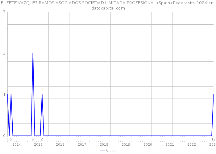 BUFETE VAZQUEZ RAMOS ASOCIADOS SOCIEDAD LIMITADA PROFESIONAL (Spain) Page visits 2024 