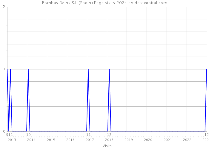 Bombas Reins S.L (Spain) Page visits 2024 