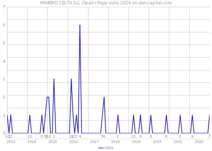 MINEIRO CELTA S.L. (Spain) Page visits 2024 