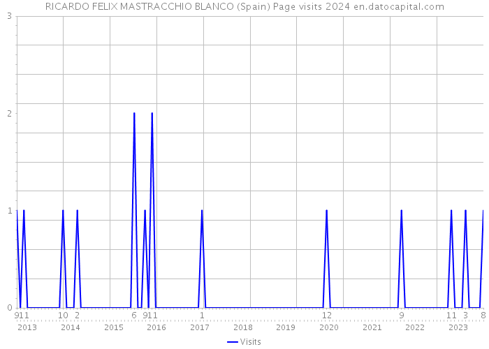 RICARDO FELIX MASTRACCHIO BLANCO (Spain) Page visits 2024 