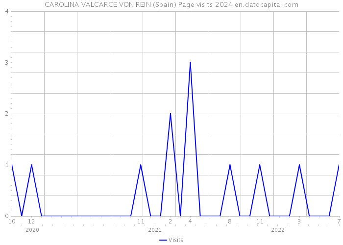 CAROLINA VALCARCE VON REIN (Spain) Page visits 2024 