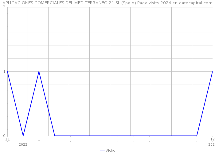 APLICACIONES COMERCIALES DEL MEDITERRANEO 21 SL (Spain) Page visits 2024 