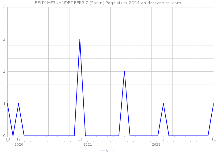 FELIX HERNANDEZ FERRIZ (Spain) Page visits 2024 
