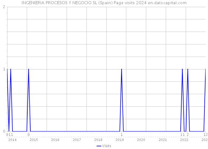 INGENIERIA PROCESOS Y NEGOCIO SL (Spain) Page visits 2024 
