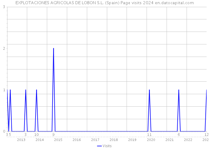 EXPLOTACIONES AGRICOLAS DE LOBON S.L. (Spain) Page visits 2024 