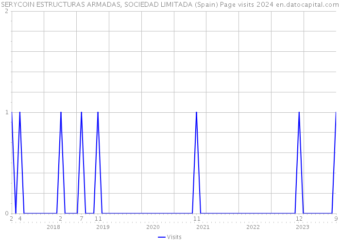 SERYCOIN ESTRUCTURAS ARMADAS, SOCIEDAD LIMITADA (Spain) Page visits 2024 