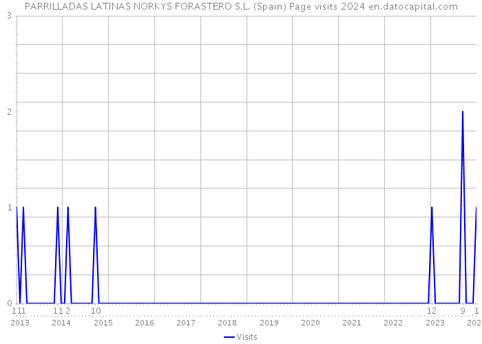 PARRILLADAS LATINAS NORKYS FORASTERO S.L. (Spain) Page visits 2024 