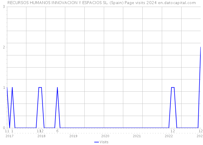 RECURSOS HUMANOS INNOVACION Y ESPACIOS SL. (Spain) Page visits 2024 