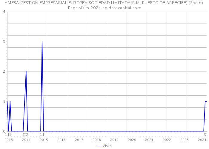 AMEBA GESTION EMPRESARIAL EUROPEA SOCIEDAD LIMITADA(R.M. PUERTO DE ARRECIFE) (Spain) Page visits 2024 