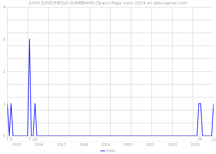JUAN ZUNZUNEGUI GUIMERANS (Spain) Page visits 2024 