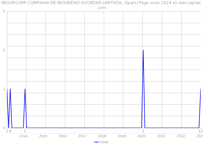 SEGURICORP COMPANIA DE SEGURIDAD SOCIEDAD LIMITADA. (Spain) Page visits 2024 