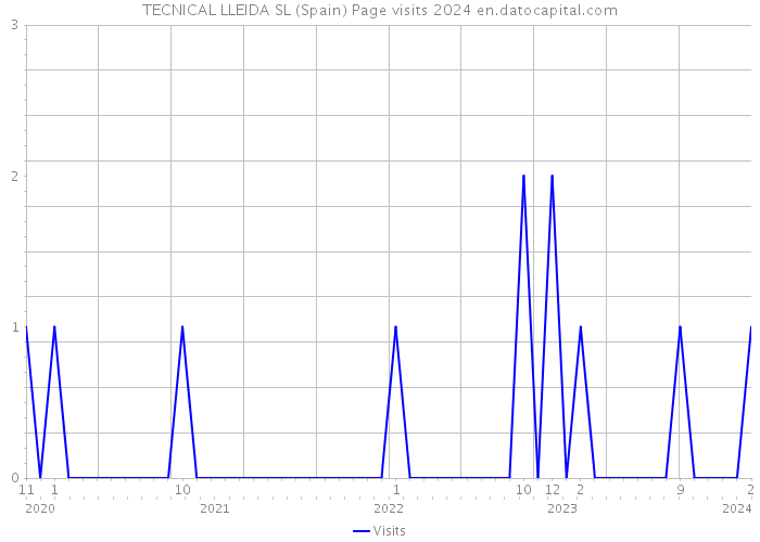 TECNICAL LLEIDA SL (Spain) Page visits 2024 
