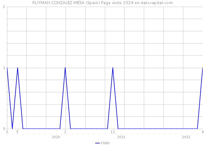 RUYMAN GONZALEZ MESA (Spain) Page visits 2024 