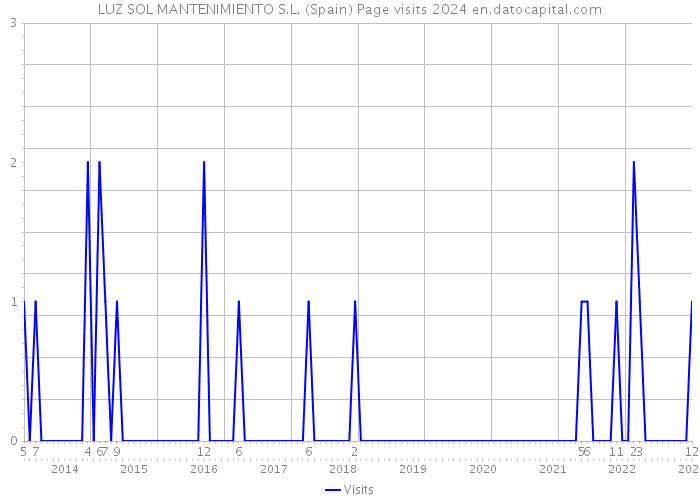 LUZ SOL MANTENIMIENTO S.L. (Spain) Page visits 2024 