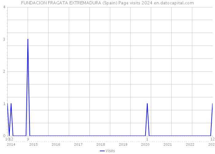 FUNDACION FRAGATA EXTREMADURA (Spain) Page visits 2024 