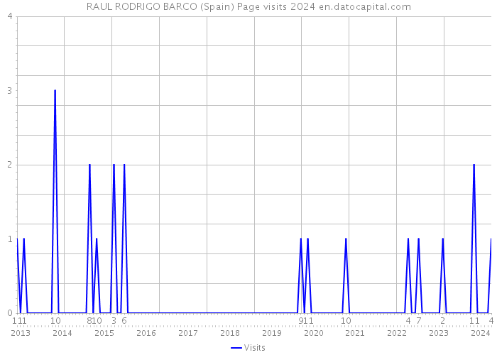 RAUL RODRIGO BARCO (Spain) Page visits 2024 