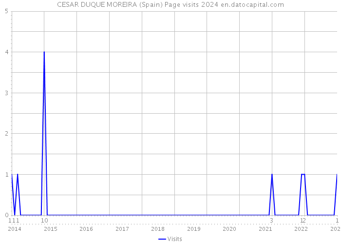 CESAR DUQUE MOREIRA (Spain) Page visits 2024 