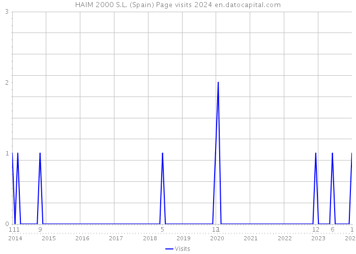 HAIM 2000 S.L. (Spain) Page visits 2024 