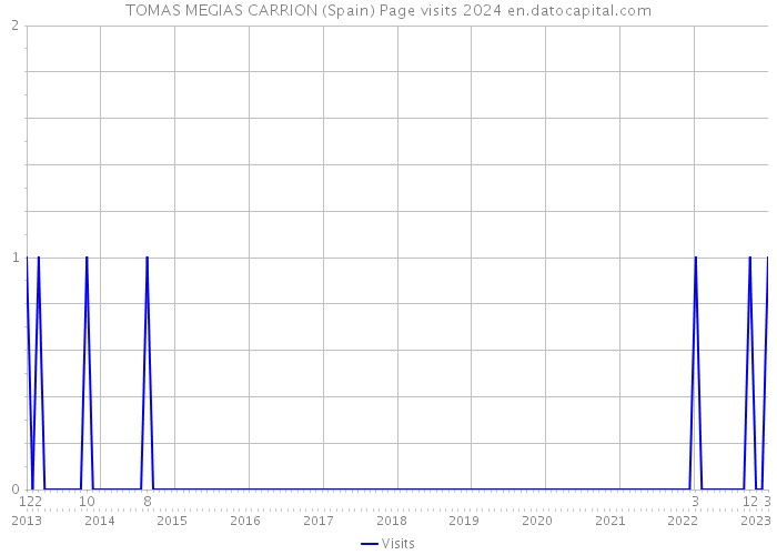 TOMAS MEGIAS CARRION (Spain) Page visits 2024 