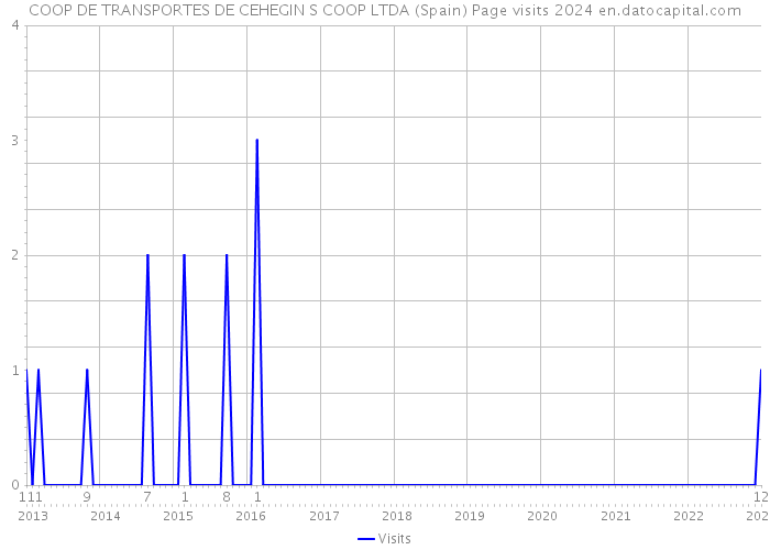 COOP DE TRANSPORTES DE CEHEGIN S COOP LTDA (Spain) Page visits 2024 