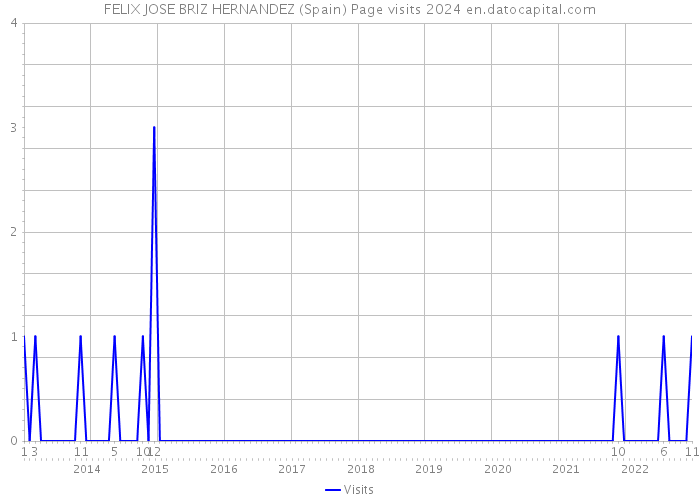 FELIX JOSE BRIZ HERNANDEZ (Spain) Page visits 2024 