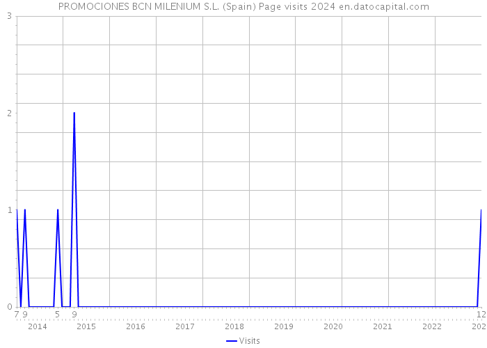 PROMOCIONES BCN MILENIUM S.L. (Spain) Page visits 2024 