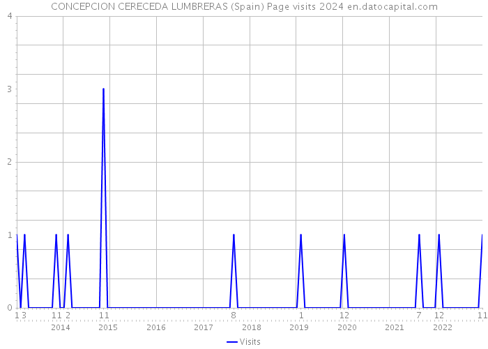 CONCEPCION CERECEDA LUMBRERAS (Spain) Page visits 2024 