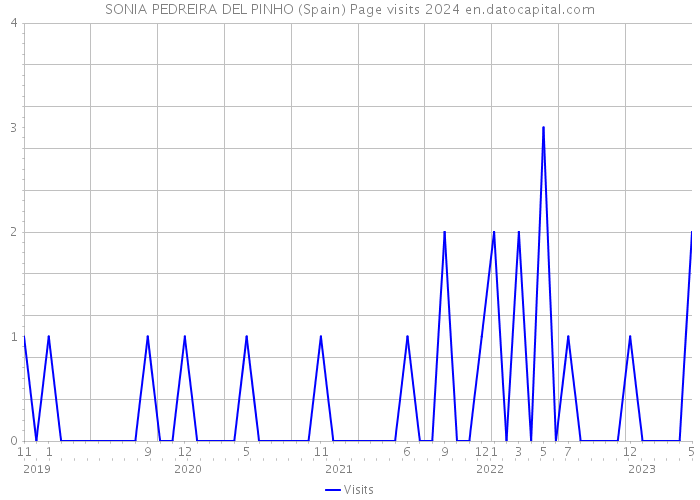 SONIA PEDREIRA DEL PINHO (Spain) Page visits 2024 