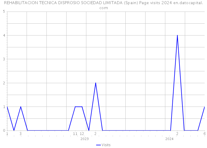 REHABILITACION TECNICA DISPROSIO SOCIEDAD LIMITADA (Spain) Page visits 2024 