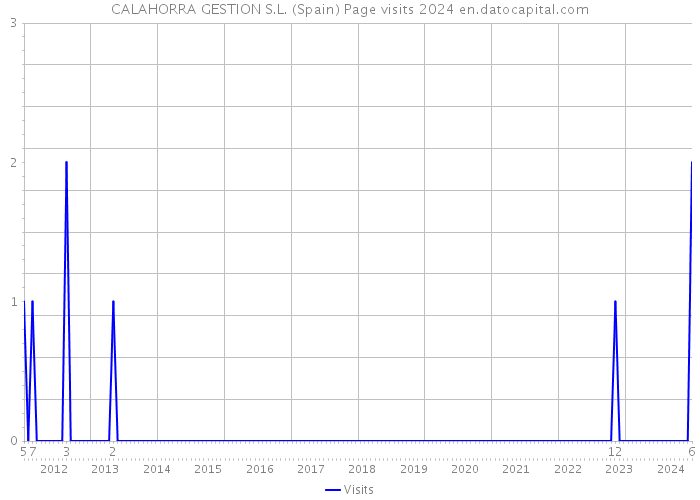 CALAHORRA GESTION S.L. (Spain) Page visits 2024 