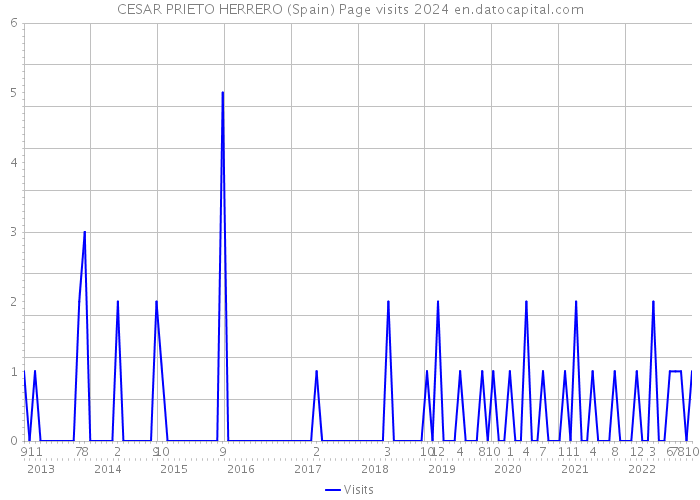 CESAR PRIETO HERRERO (Spain) Page visits 2024 