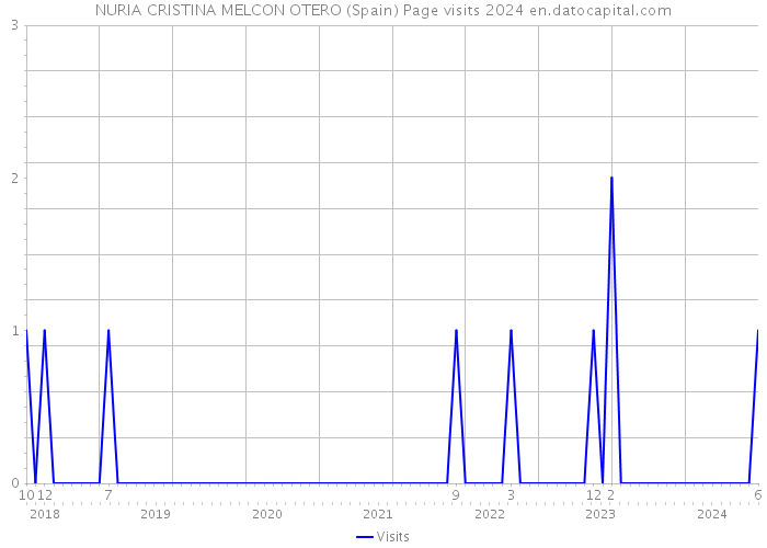 NURIA CRISTINA MELCON OTERO (Spain) Page visits 2024 