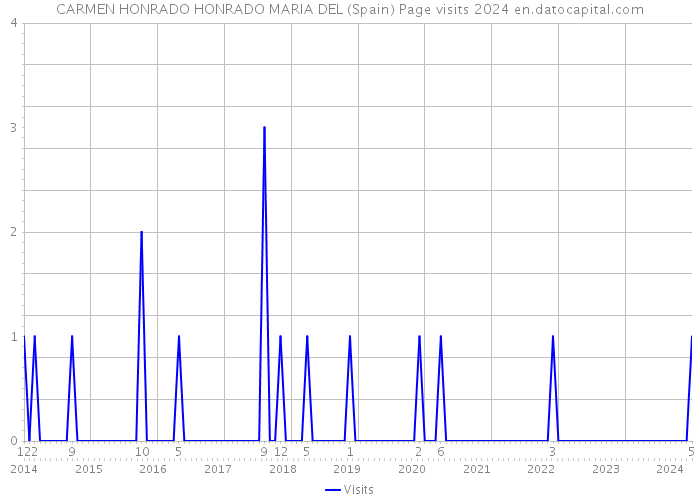 CARMEN HONRADO HONRADO MARIA DEL (Spain) Page visits 2024 