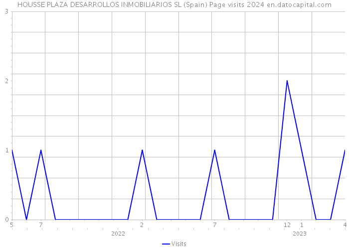 HOUSSE PLAZA DESARROLLOS INMOBILIARIOS SL (Spain) Page visits 2024 