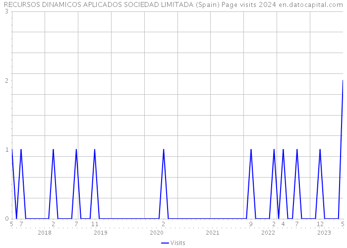 RECURSOS DINAMICOS APLICADOS SOCIEDAD LIMITADA (Spain) Page visits 2024 