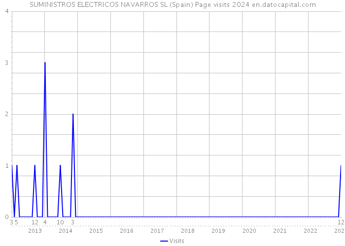 SUMINISTROS ELECTRICOS NAVARROS SL (Spain) Page visits 2024 