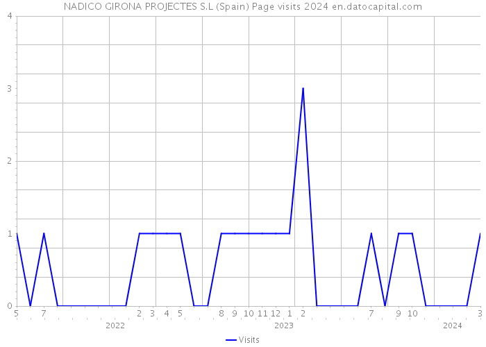NADICO GIRONA PROJECTES S.L (Spain) Page visits 2024 