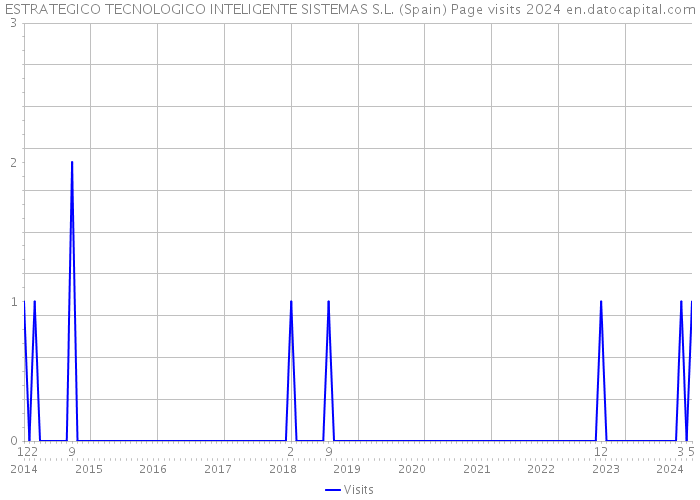 ESTRATEGICO TECNOLOGICO INTELIGENTE SISTEMAS S.L. (Spain) Page visits 2024 