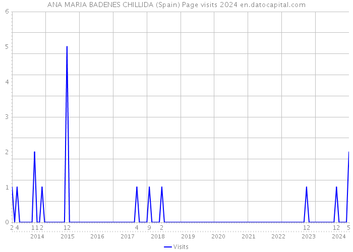 ANA MARIA BADENES CHILLIDA (Spain) Page visits 2024 
