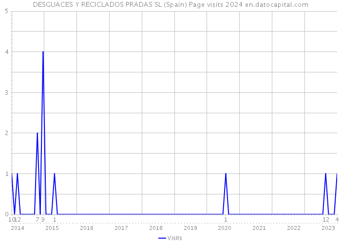 DESGUACES Y RECICLADOS PRADAS SL (Spain) Page visits 2024 