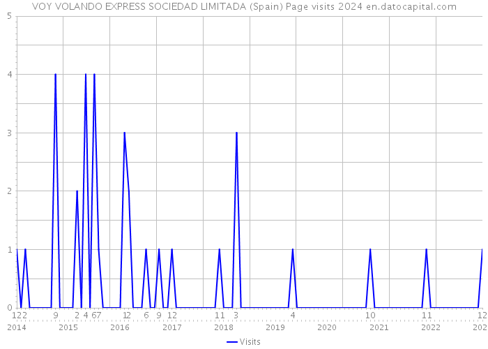 VOY VOLANDO EXPRESS SOCIEDAD LIMITADA (Spain) Page visits 2024 
