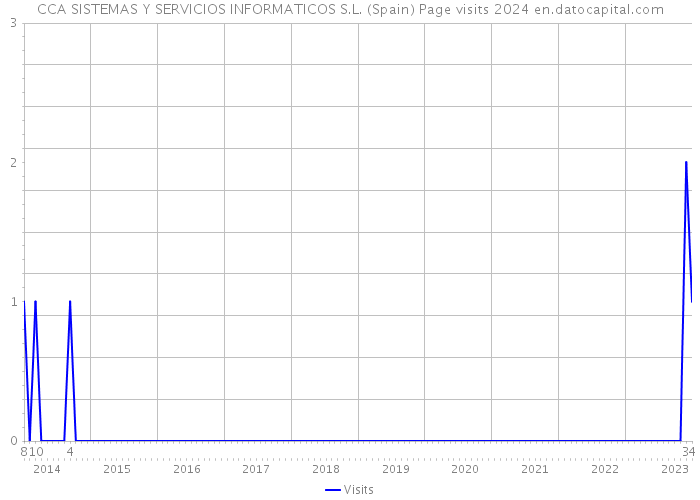CCA SISTEMAS Y SERVICIOS INFORMATICOS S.L. (Spain) Page visits 2024 