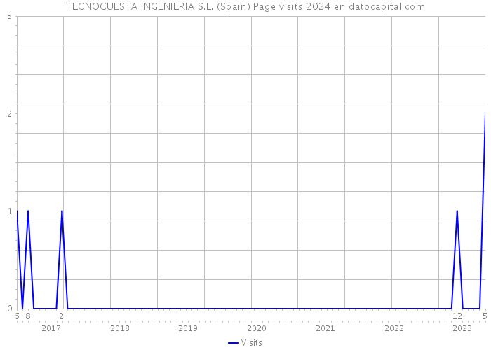 TECNOCUESTA INGENIERIA S.L. (Spain) Page visits 2024 