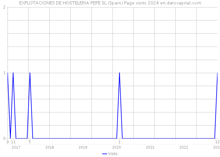 EXPLOTACIONES DE HOSTELERIA PEPE SL (Spain) Page visits 2024 