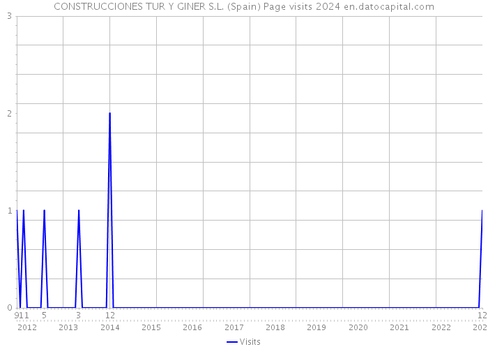 CONSTRUCCIONES TUR Y GINER S.L. (Spain) Page visits 2024 