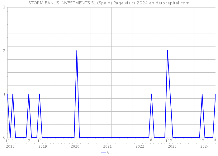STORM BANUS INVESTMENTS SL (Spain) Page visits 2024 