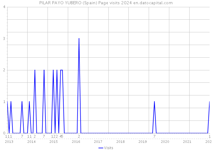 PILAR PAYO YUBERO (Spain) Page visits 2024 