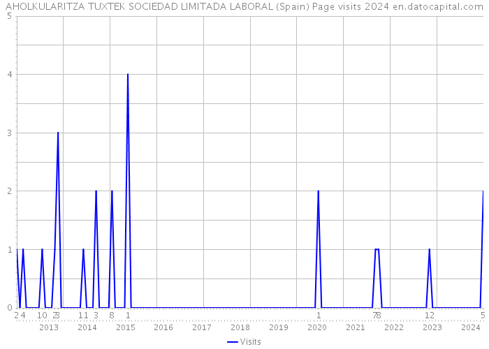 AHOLKULARITZA TUXTEK SOCIEDAD LIMITADA LABORAL (Spain) Page visits 2024 