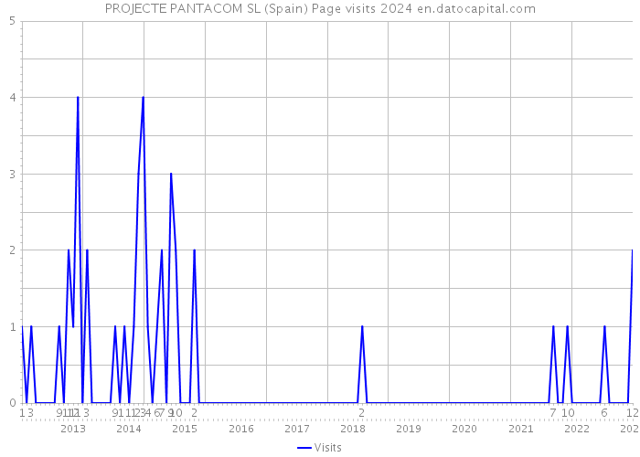 PROJECTE PANTACOM SL (Spain) Page visits 2024 